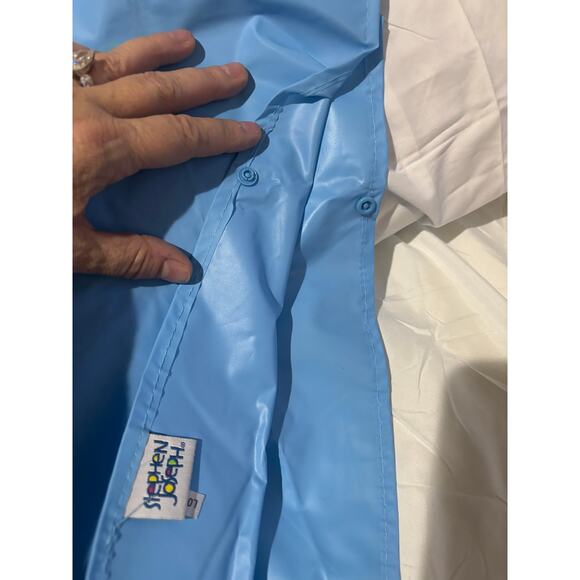 Stephen Joseph blue fish poncho with flowers euc one size 3-6ish used once euc - Picture 9 of 10